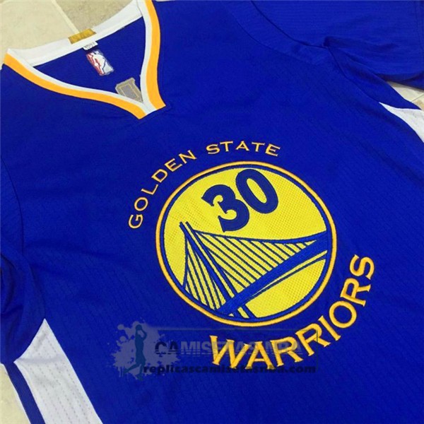Camiseta Autentico Manga Corta Warriors Curry Azul